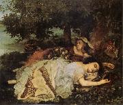 Gustave Courbet Young Women on the Banks of the Seine oil painting picture wholesale